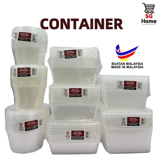 Disposable Plastic Food Container | Takeaway Lunch Box | Food Storage Box | BPA Free