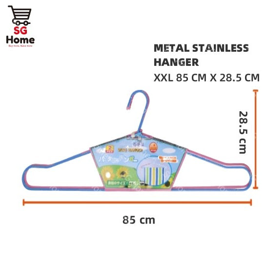 Extra Thick Metal Hanger  Anti-Slip Pvc Stainless Steel  SET