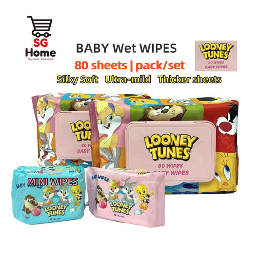 Baby Wet Wipes Mini Tissue Thick Tissue Looney Tunes Cartoon wipes HEAPEST ©