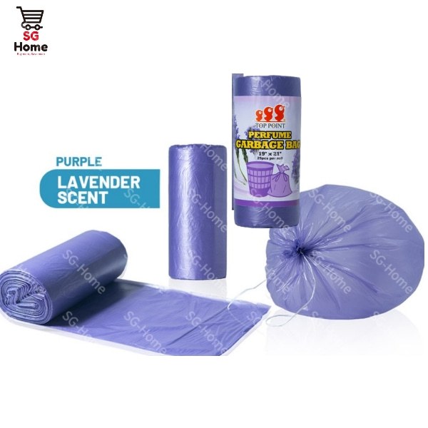 Trash Bags Garbage Bags | Rubbish Bin Bag | Drawstring Kitchen Bag with fragrant | Biodegradable 25 Pcs | Roll
