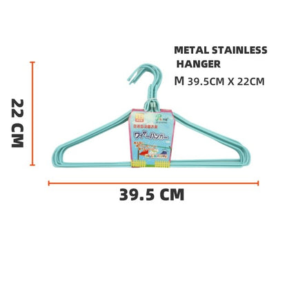 Extra Thick Metal Hanger  Anti-Slip Pvc Stainless Steel  SET