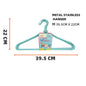 Extra Thick Metal Hanger  Anti-Slip Pvc Stainless Steel  SET