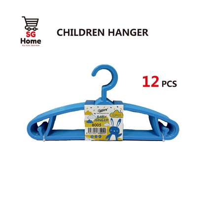 Kids Hanger Baby Clothes Hanger Anti Slip Plastic | 12 Pcs/Set