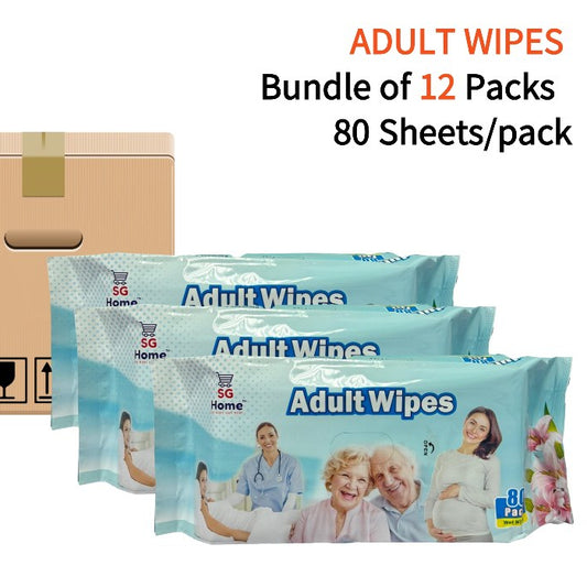 Sg Home Adult wipes Wet Wipes Unscented 80Pcs