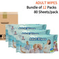 Sg Home Adult wipes Wet Wipes Unscented 80Pcs
