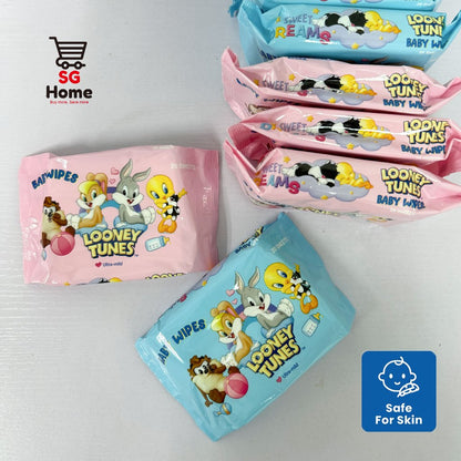 Baby Wet Wipes Mini Tissue Thick Tissue Looney Tunes Cartoon wipes HEAPEST ©