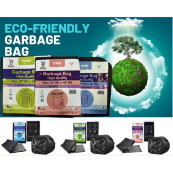 Trash bag Big Garbage bag | Rubbish Bin Bag | Drawstring Home | office | outdoor Recycled Material [Mix]
