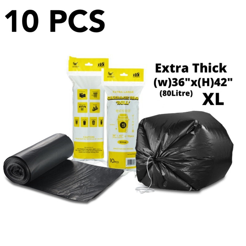 Trash bag Big Garbage bag | Rubbish Bin Bag | Drawstring Home | office | outdoor Recycled Material [Mix]