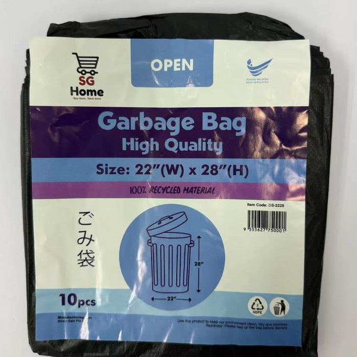 Trash bag Big Garbage bag | Rubbish Bin Bag | Drawstring Home | office | outdoor Recycled Material [Mix]