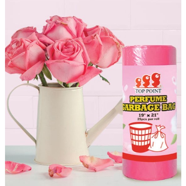 Trash Bags Garbage Bags | Rubbish Bin Bag | Drawstring Kitchen Bag with fragrant | Biodegradable 25 Pcs | Roll