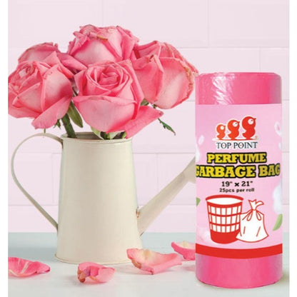 Trash Bags Garbage Bags | Rubbish Bin Bag | Drawstring Kitchen Bag with fragrant | Biodegradable 25 Pcs | Roll