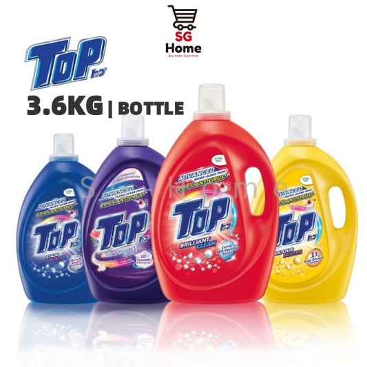 TOP Liquid Laundry Detergent Brilliant Clean | Blooming Pleasures | Stain Buster | 3.6kg X 4 Bottles