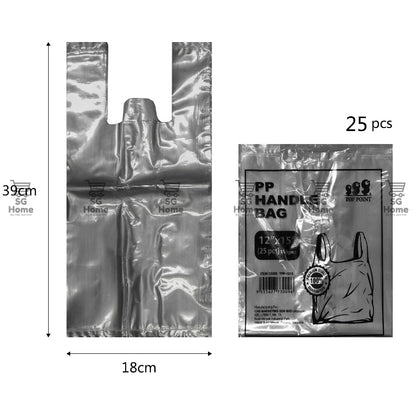 Transparent Plastic Bag | White Plastic Bag | Takeaway bag | Handle Bag | Thick Plastic Bag Trawstring Food Bag