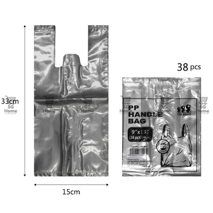 Transparent Plastic Bag | White Plastic Bag | Takeaway bag | Handle Bag | Thick Plastic Bag Trawstring Food Bag