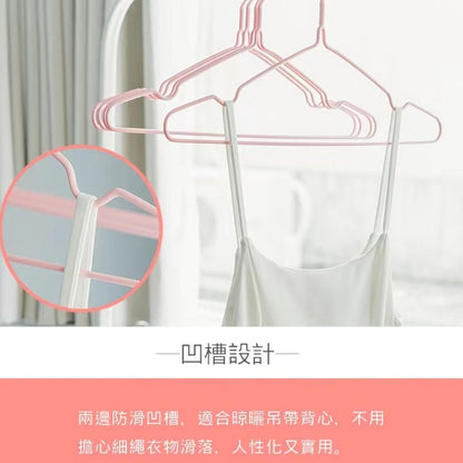Extra Thick Metal Hanger  Anti-Slip Pvc Stainless Steel  SET