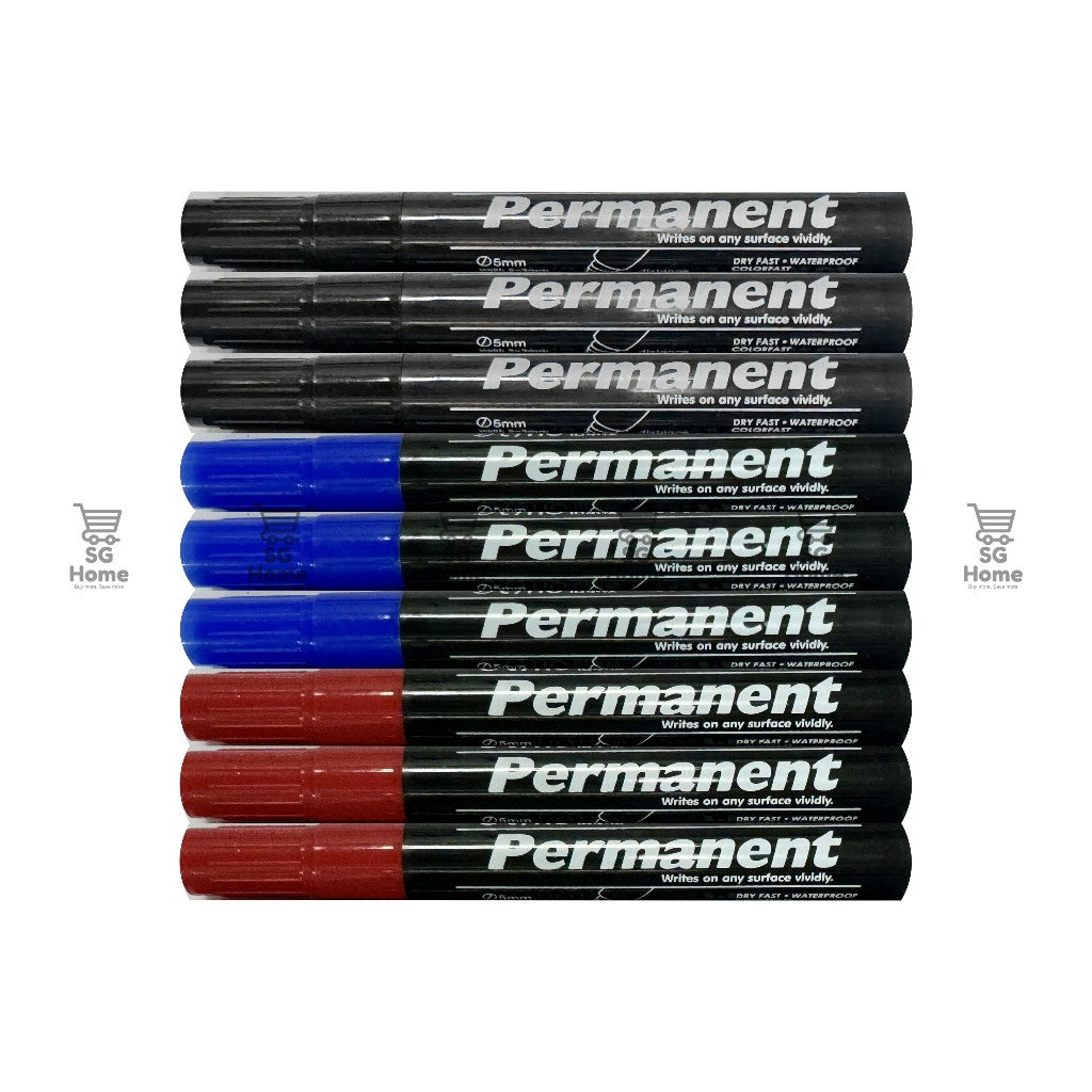 Markers | Whiteboard markers | Permanent markers | Black/red/blue | Waterproof and quick-drying