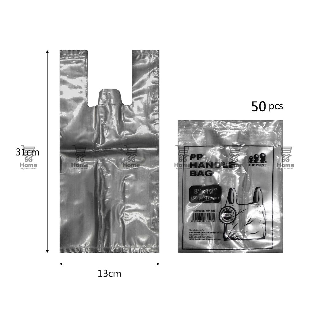 Transparent Plastic Bag | White Plastic Bag | Takeaway bag | Handle Bag | Thick Plastic Bag Trawstring Food Bag