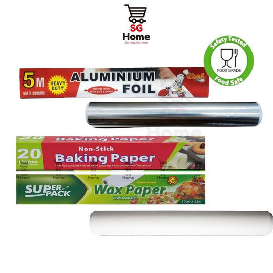 Non stick Baking Paper | Wax Paper | Heavy Duty Aluminum Foil | Food Grade 300mm
