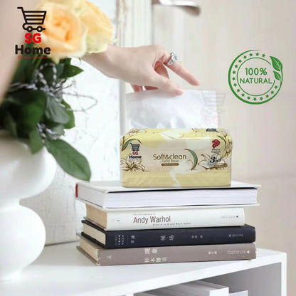 Tissue Packet | 3 Ply Tissue Paper |100% Virgin Wood Pulp | 130 Sheets/Pack X 60Packs CTN