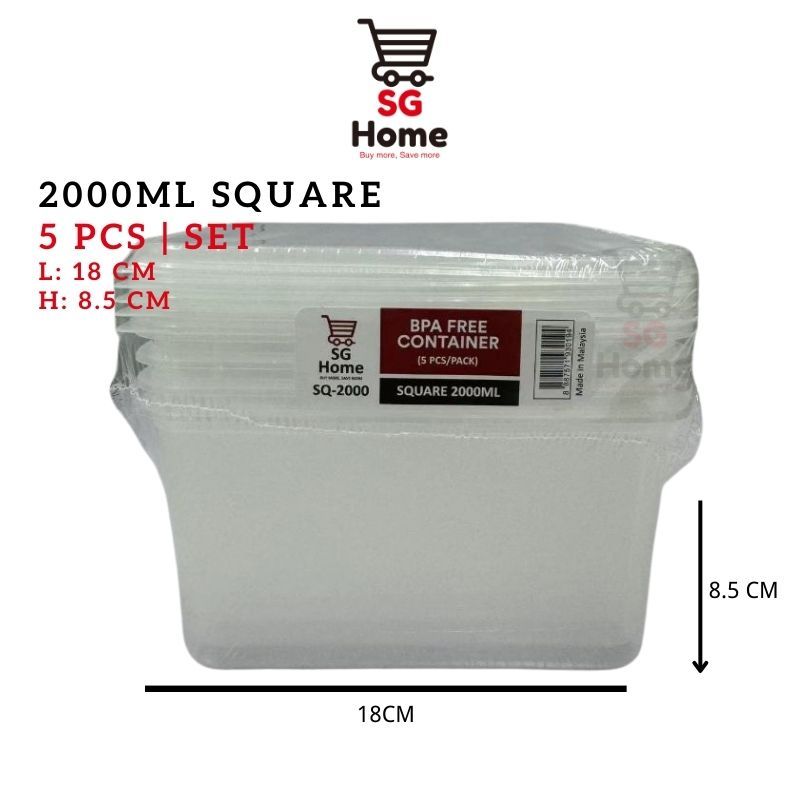 Disposable Plastic Food Container | Takeaway Lunch Box | Food Storage Box | BPA Free