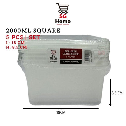 Disposable Plastic Food Container | Takeaway Lunch Box | Food Storage Box | BPA Free