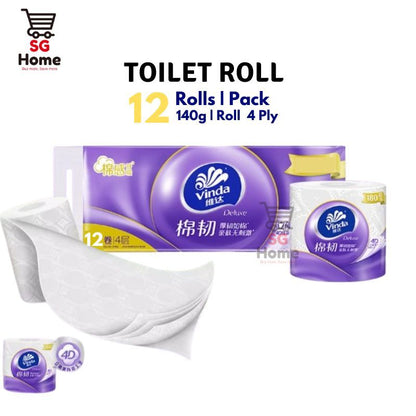 VINDA Toilet Roll Toilet Paper Sensitive Skin 100% Virgin Wood 4ply