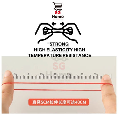 Elastic Rubber Bands | Red Standard Rubber Bands 90g | Pack 200pcs