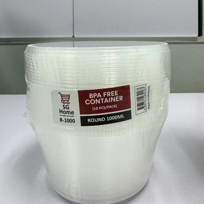 Disposable Plastic Food Container | Takeaway Lunch Box | Food Storage Box | BPA Free