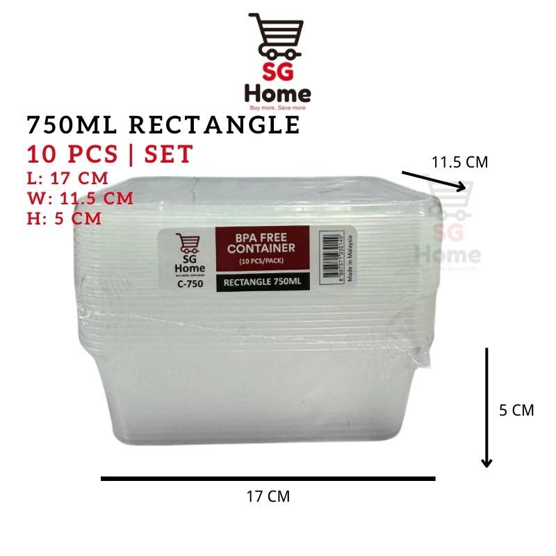 Disposable Plastic Food Container | Takeaway Lunch Box | Food Storage Box | BPA Free