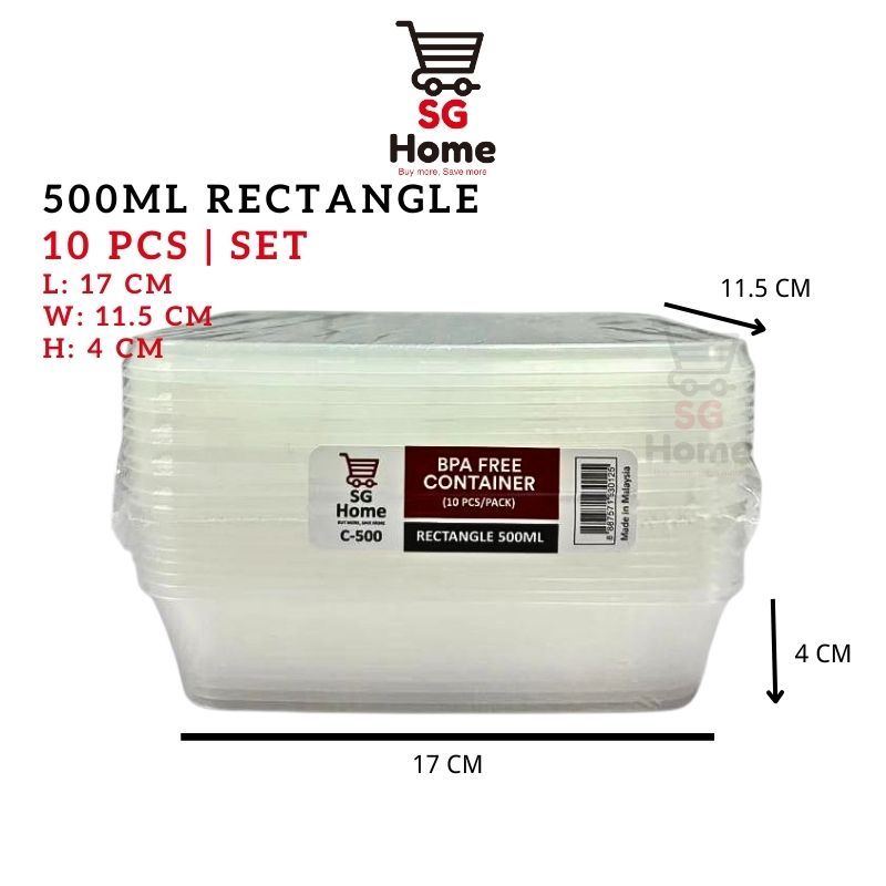 Disposable Plastic Food Container | Takeaway Lunch Box | Food Storage Box | BPA Free