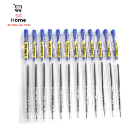 Ball Pen | Black Ball Pen | Blue Ball Pen | 12 Pcs