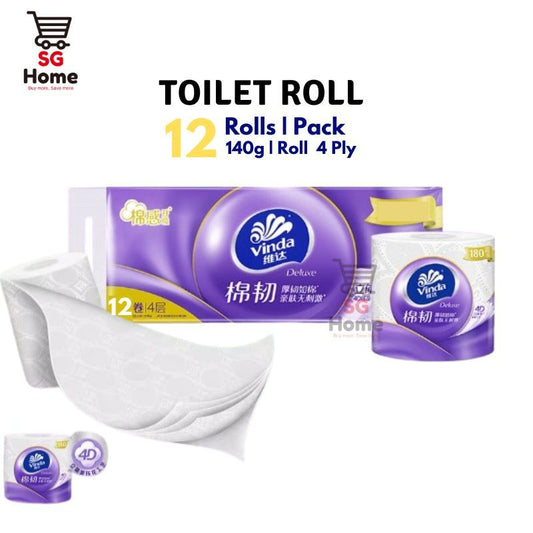 VINDA Toilet Roll Toilet Paper Sensitive Skin 100% Virgin Wood 4ply