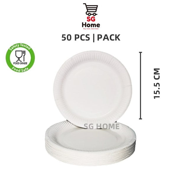 Disposable Paper Plate | Tableware Food Grade Safe |  Spoons | Forks | Straw | Stirrer 5PP