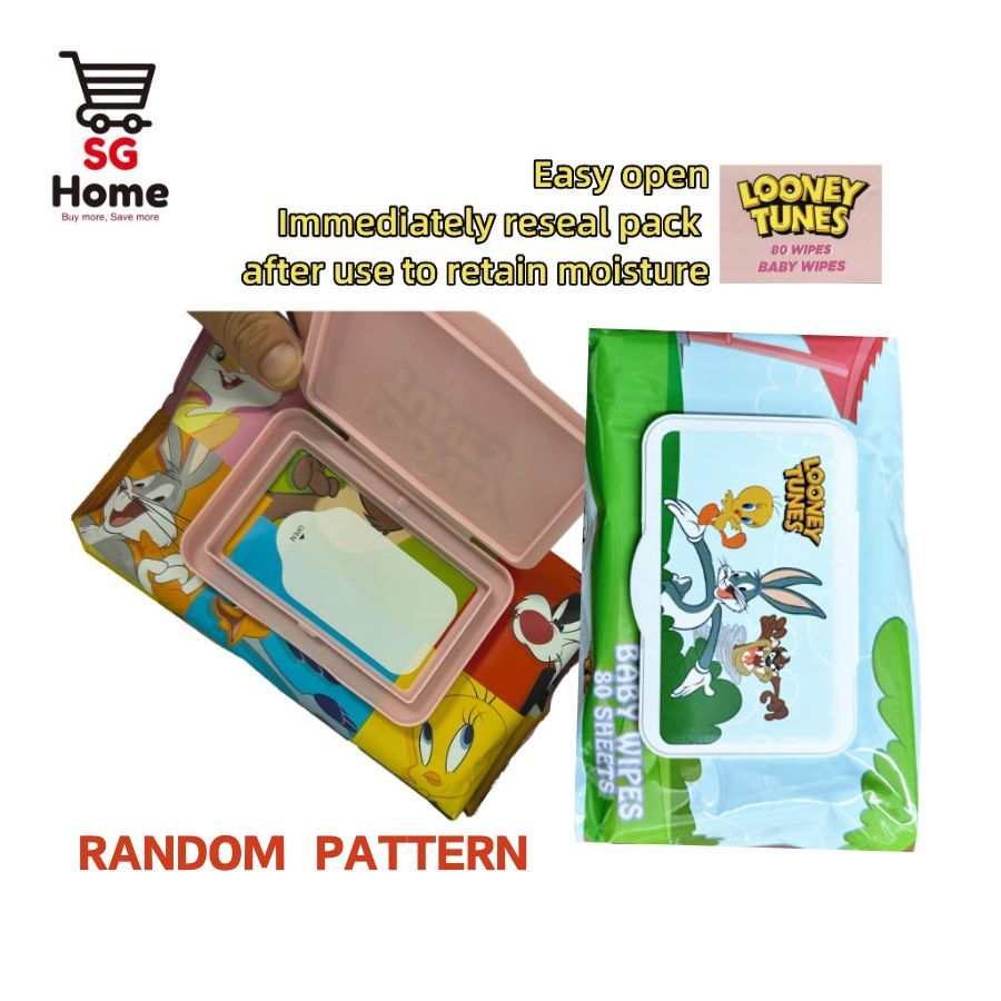 Baby Wet Wipes Mini Tissue Thick Tissue Looney Tunes Cartoon wipes HEAPEST ©