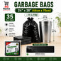 Garbage Bags Trash Bag Heavy Duty Extra Thick Leak Proof Bin Liner Black Garbage Bag | 3 Size
